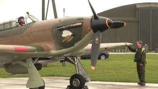 Hawker Hurricane MkIIc LF363 Engine Start amp Taxy [upl. by Vil604]