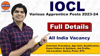 IOCL Apprentice Various Posts Recruitment 202324  Data Entry Operator etc  Full Details [upl. by Ylerebmik]