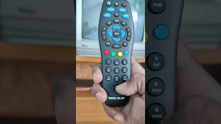 Tata play  remote pairing  how to  CRT tv pairing [upl. by Tnarb]