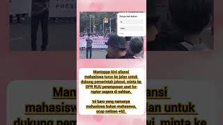 Demo mahasiswa dukung Pemerintah era Jokowi Tentang RUU Perampasan Aset bagi koruptor [upl. by Anerev247]