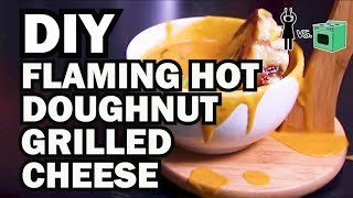 DIY Flamin Hot Doughnut Grilled Cheese Corinne VS Cooking 20 [upl. by Etnahsal841]