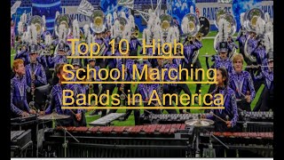 2019 Top 10 High School Marching Bands in America [upl. by Anawt618]