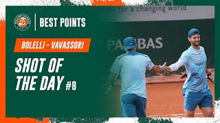 Shot of the day 8 Bolelli amp Vavassori  RolandGarros 2024 [upl. by Pennebaker]