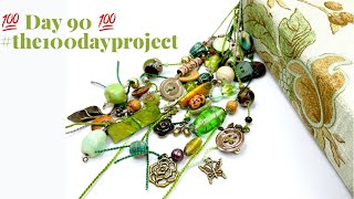 💯Day 90💯 Junk Journal Spine Dangles the100dayproject craftwithme [upl. by Atalee]