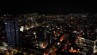 TIRANA naten  4K drone video  TIRANA at night [upl. by Nadler]