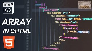 Array in DHTML  DHTML Complete Course [upl. by Arytas]