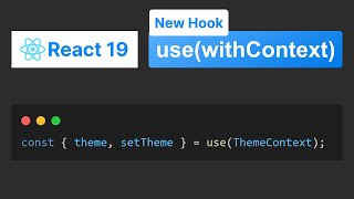 How To Use The use Hook amp Context API In React 19 [upl. by Adleremse]