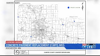 Olmsted County is set to begin pavement replacement work on Wed [upl. by Dew]