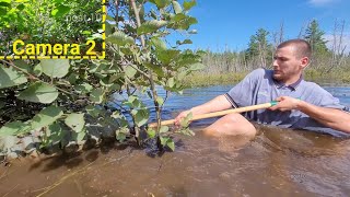 Unclogging A Culvert To Get The Water Off The Road [upl. by Damiano]