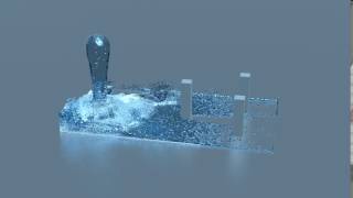 Blender Fluid Simulation Particles Test 1 [upl. by Justin]