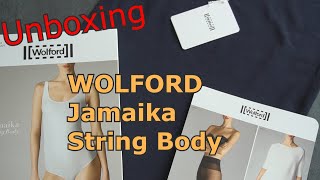 Wolford Jamaika STRING BODY Deep Blue XS  Unboxing amp Review [upl. by Yelyr]