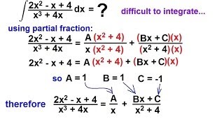 Calculus Integration  Partial Fractions 5 of 16 Case 3 Distinct Quadratic Factors [upl. by Lothair832]