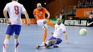 Zaalvoetbal Highlights Nederland  Servië 23 61 2015 [upl. by Noled]