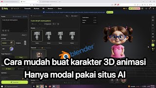 Cara mudah buat karakter 3D animasi pakai AI [upl. by Sink539]