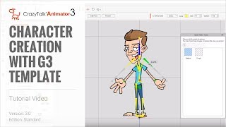 Cartoon Animator 4 Tutorial  Character Creation with G3 Template [upl. by Gayn]