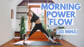 20 Min ENERGISING MORNING YOGA  Morning Power Yoga Flow [upl. by Clite328]