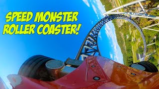 Speed Monster Roller Coaster  MultiAngle POV 4K Tusenfryd Norway [upl. by Oner]