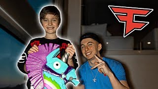 I surprised the best kid fortnite player FaZe H1ghSky1 [upl. by Semele]