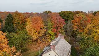 Mississauga Cawthra Park Mansion Fall Colors  Autumn  4K Drone  DJI Mini 4 Pro [upl. by Bette-Ann]