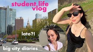 student life vlog  warszawa  nowe włosy  big city diaries 🌷 [upl. by Trillby]