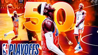 SHAI DROPS 50 POINTS IN THE PLAYOFFS  OKC Thunder Franchise Mode Nba 2k24 Ep 9 [upl. by Alesiram]