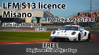 ACC LFM S13 licence  Porsche 992 GT3 R  Misano  FREE beginner friendly setup [upl. by Atsugua]