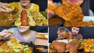 testy chicken biryani and pani puri eating asmr lll mukbang asmr food viral [upl. by Tsew693]