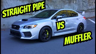 WRX STI  Muffler Delete vs Muffler Comparison [upl. by Sean]