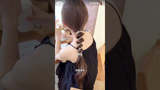 learn how to tie hair by easy way reels [upl. by Ashleigh584]