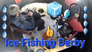 Day 2 of ice fishing derby on Moosehead lake [upl. by Ladnyc]