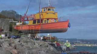 Brixham Belle and Clipper Winter LiftOut 20102016 [upl. by Eromle]