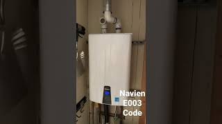 Navien tankless hot water heater code E003 ran out of propane when reigniting try this first [upl. by Akyssej110]