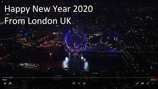 New Years eve 2019  2020 Fireworks London UK HD [upl. by Norman496]