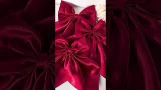 Red Barrettes Hair Bow Ribbons [upl. by Philemon]