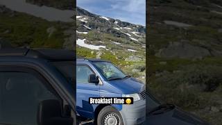 Śniadanko 🥣 vanlife camper norway norwegia kamper [upl. by Angid697]