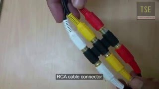 red yellow white cable Connector AV Cable joiner RCA cable extender [upl. by Anovad]