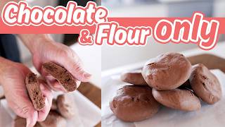 NoBake 2Ingredient Double Chocolate Chip Cookies Recipe No Butter No Eggs [upl. by Ahsenot]