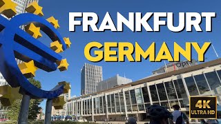 Frankfurt  GERMANY Walking Tour 🇩🇪 2023 4K Full HD [upl. by Ylerebmik]