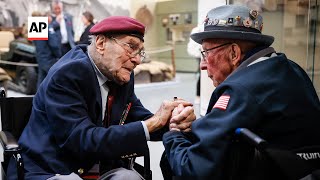 DDay anniversary Veterans meet at Omaha Beach 79 years later [upl. by Anilrac870]