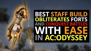 Insane Staff Build DESTROYS In AC Odyssey [upl. by Eatnod988]