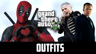 GTA 5 Online  Outfits Deadpool Agent Coulson amp Cisco [upl. by Jarita86]