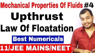 Fluids Mechanics 04  Upthrust and Law Of Floatation for IIT JEE MAINS  JEE ADVANCE  NEET [upl. by Aneleasor]