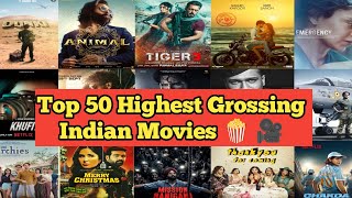 Top 50 Highest Grossing Indian Films bollywood worlddata [upl. by Anailuig]