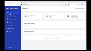 RFID Employee Attendance System in Tailwind [upl. by Elleuqram]