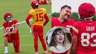 Travis Kelce sweats out final practice Hell make Taylor Swift Proud of him at Chiefs Game [upl. by Irabaj]