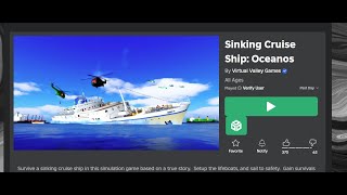 sinking cruise ship oceanos the new ship game [upl. by Grethel]