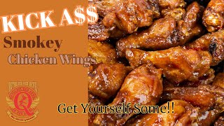 KICK A smokey chicken wings on the Ninja wood Fire [upl. by Bascomb]