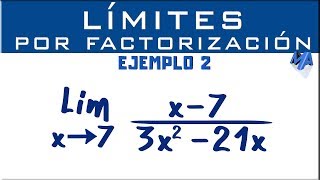 Solución de límites por factorización  Ejemplo 2 [upl. by Ullyot849]