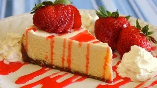 How to Make Easy Creamy Homemade New York Style Cheesecake  No Fuss Recipe  Click for Ingredients [upl. by Amliw]