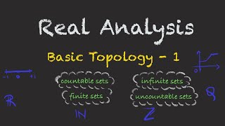 Real Analysis  Basic Topology finite infinite countable and uncountable sets [upl. by Arinaj]